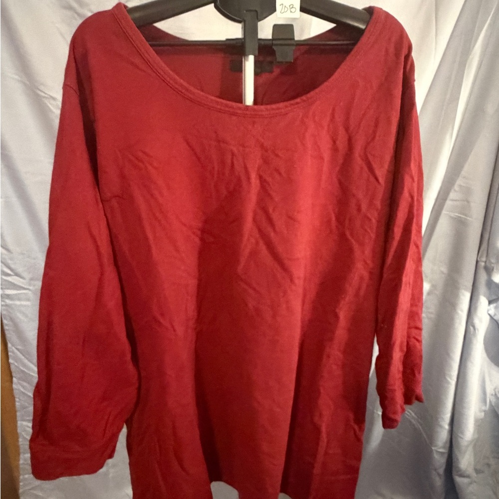 Ellos Deep Red Long Sleeve Top